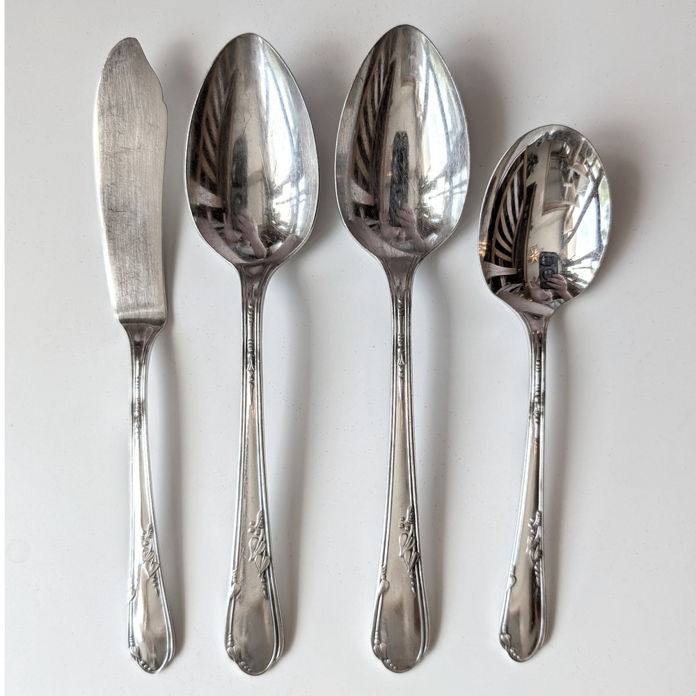 Wm A Rogers A1 Plus Oneida Silverplate Flatware‎ Set 4pc Serving Set